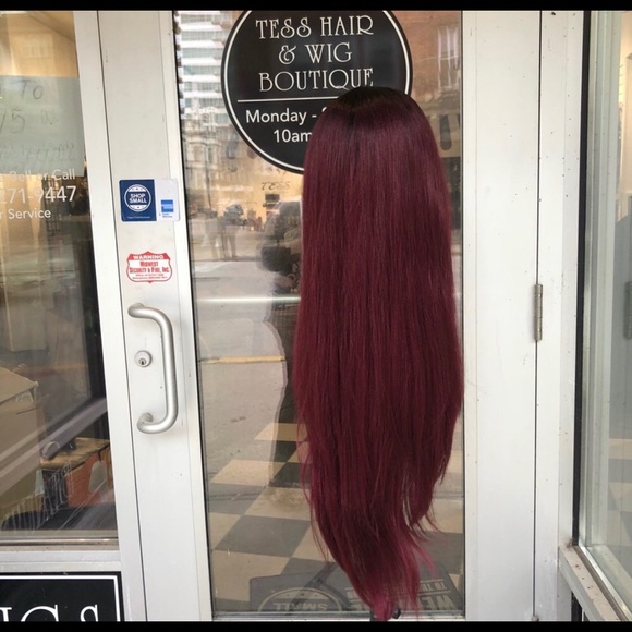 Red wine ombré lacefront  Wig2025 - Picture 7 of 8